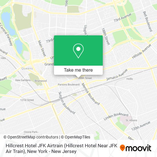 Hillcrest Hotel JFK Airtrain (Hillcrest Hotel Near JFK Air Train) map