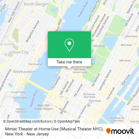 Mapa de Mmac Theater at Home Use (Musical Theater NYC)