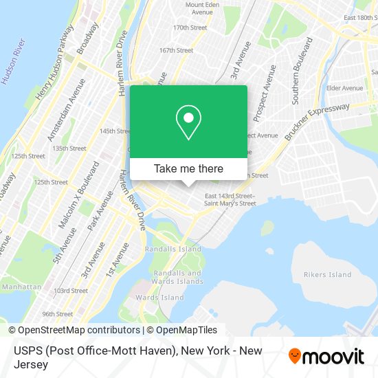 USPS (Post Office-Mott Haven) map
