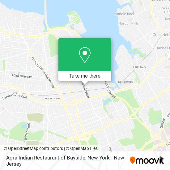 Agra Indian Restaurant of Bayside map
