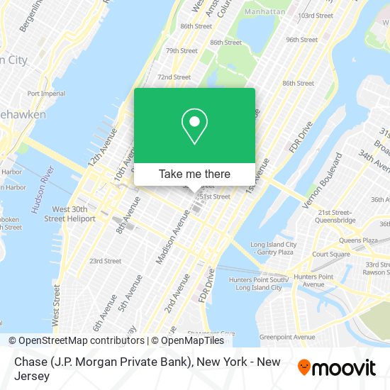 Chase (J.P. Morgan Private Bank) map