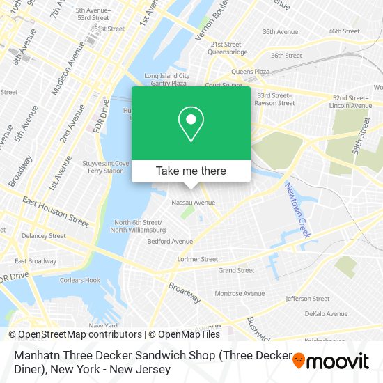 Manhatn Three Decker Sandwich Shop (Three Decker Diner) map