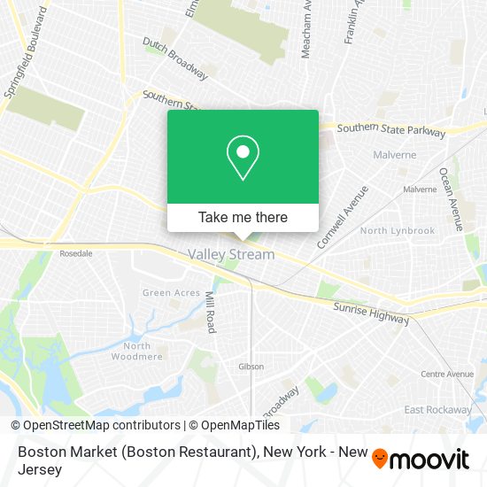 Mapa de Boston Market (Boston Restaurant)