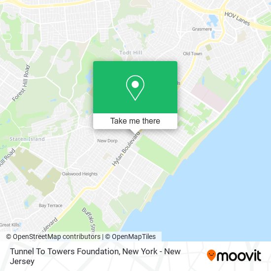 Mapa de Tunnel To Towers Foundation