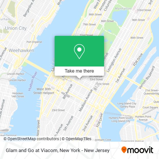 Glam and Go at Viacom map