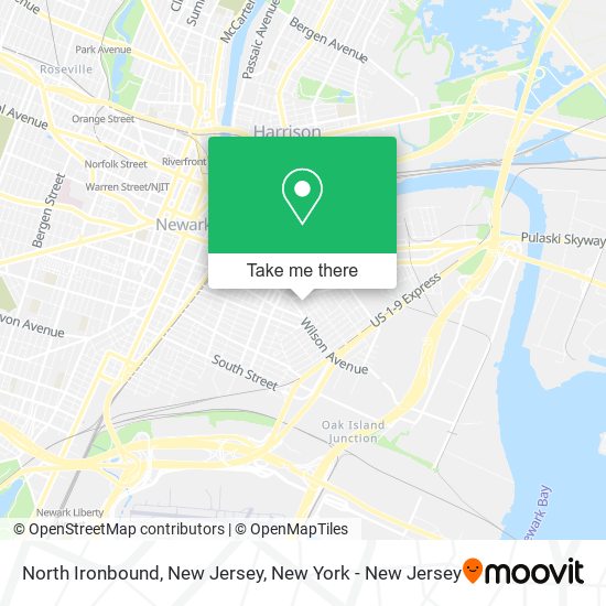 North Ironbound, New Jersey map