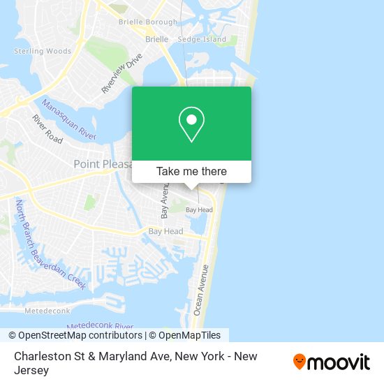 Charleston St & Maryland Ave map