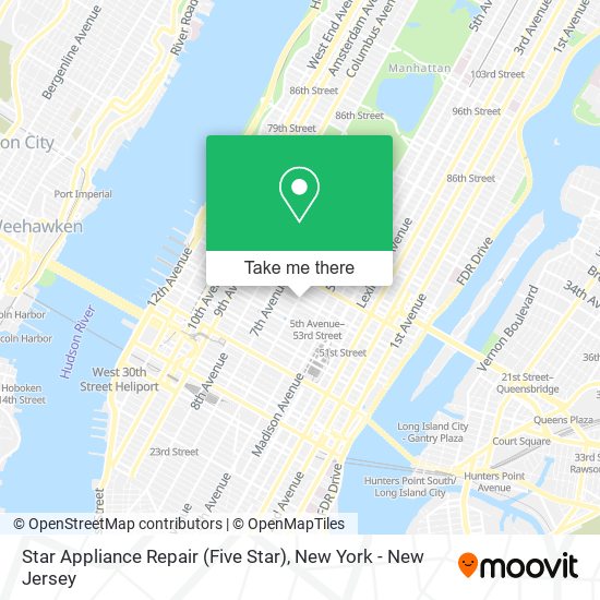 Star Appliance Repair (Five Star) map