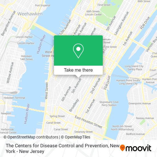 Mapa de The Centers for Disease Control and Prevention