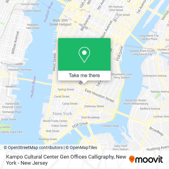 Kampo Cultural Center Gen Offices Calligraphy map