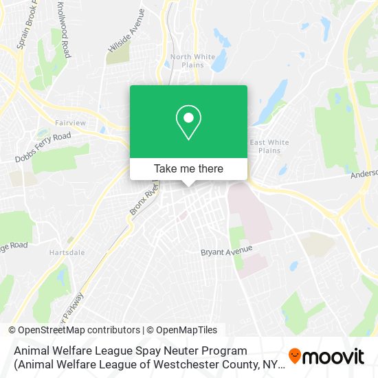 Animal Welfare League Spay Neuter Program (Animal Welfare League of Westchester County, NY) map