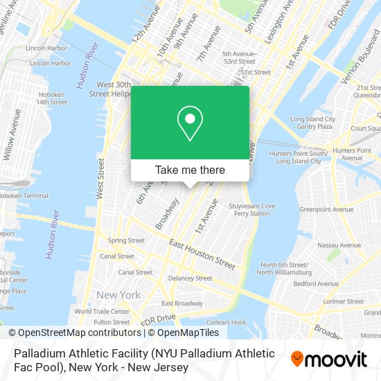 Mapa de Palladium Athletic Facility (NYU Palladium Athletic Fac Pool)