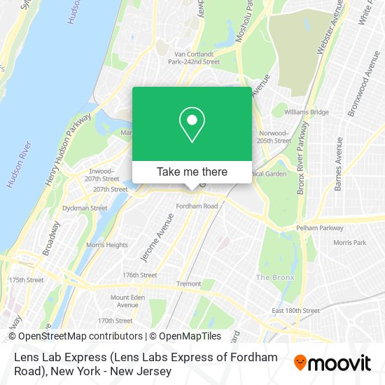 Lens Lab Express (Lens Labs Express of Fordham Road) map