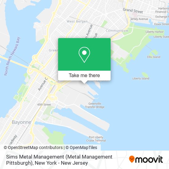 Mapa de Sims Metal Management (Metal Management Pittsburgh)