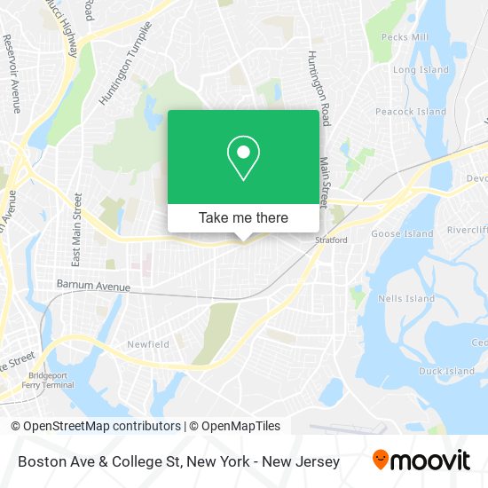 Mapa de Boston Ave & College St