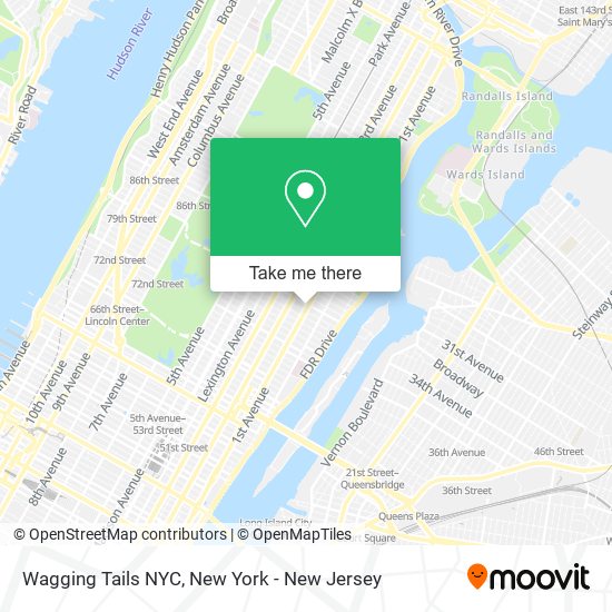 Wagging Tails NYC map