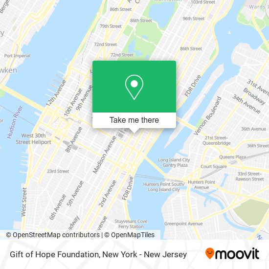 Gift of Hope Foundation map