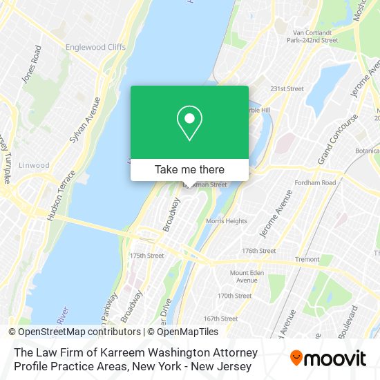 Mapa de The Law Firm of Karreem Washington Attorney Profile Practice Areas