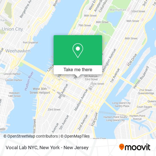 Mapa de Vocal Lab NYC