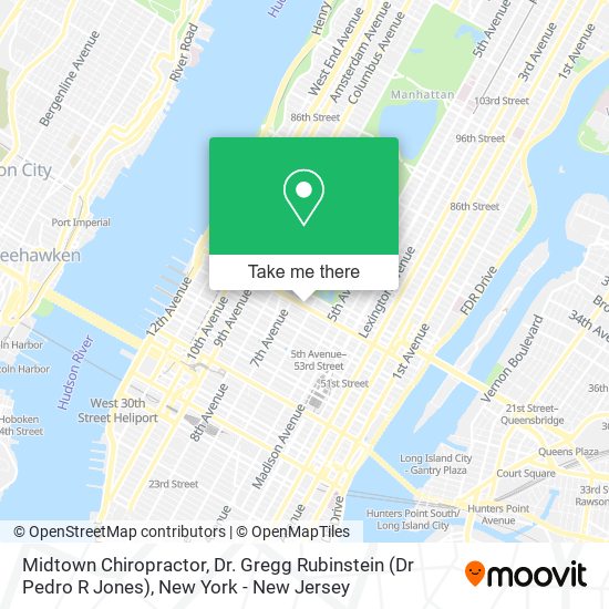 Mapa de Midtown Chiropractor, Dr. Gregg Rubinstein (Dr Pedro R Jones)