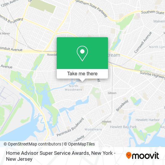 Mapa de Home Advisor Super Service Awards