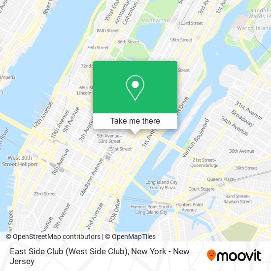 Mapa de East Side Club (West Side Club)