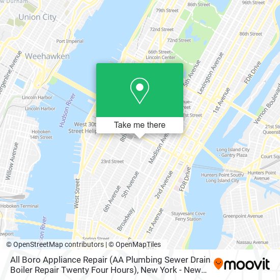 All Boro Appliance Repair (AA Plumbing Sewer Drain Boiler Repair Twenty Four Hours) map