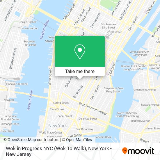 Wok in Progress NYC (Wok To Walk) map