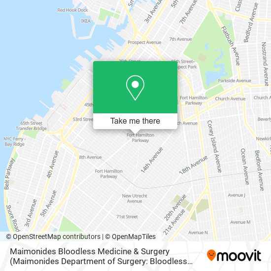 Maimonides Bloodless Medicine & Surgery map