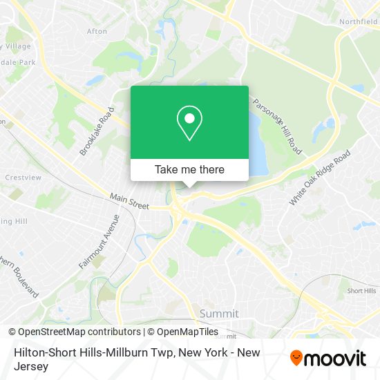 Hilton-Short Hills-Millburn Twp map