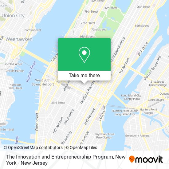 The Innovation and Entrepreneurship Program map