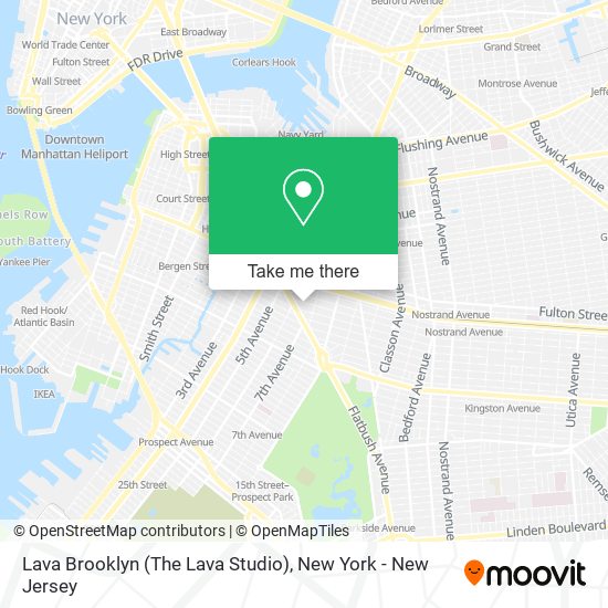 Mapa de Lava Brooklyn (The Lava Studio)