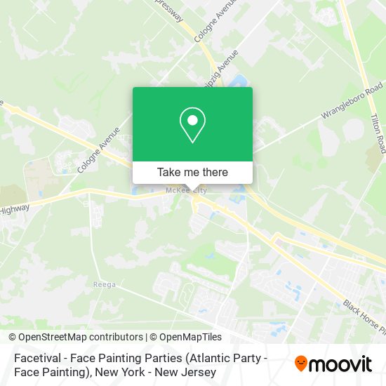 Facetival - Face Painting Parties (Atlantic Party - Face Painting) map