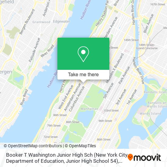 Mapa de Booker T Washington Junior High Sch (New York City Department of Education, Junior High School 54)