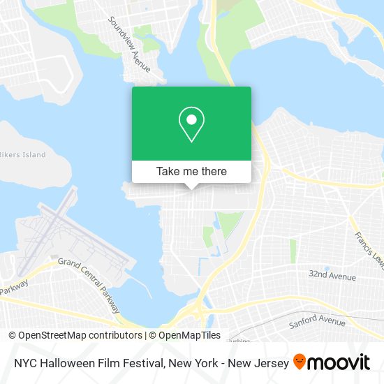Mapa de NYC Halloween Film Festival