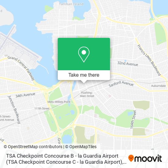 Mapa de TSA Checkpoint Concourse B - la Guardia Airport