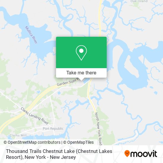 Mapa de Thousand Trails Chestnut Lake (Chestnut Lakes Resort)