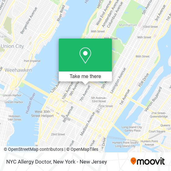 Mapa de NYC Allergy Doctor