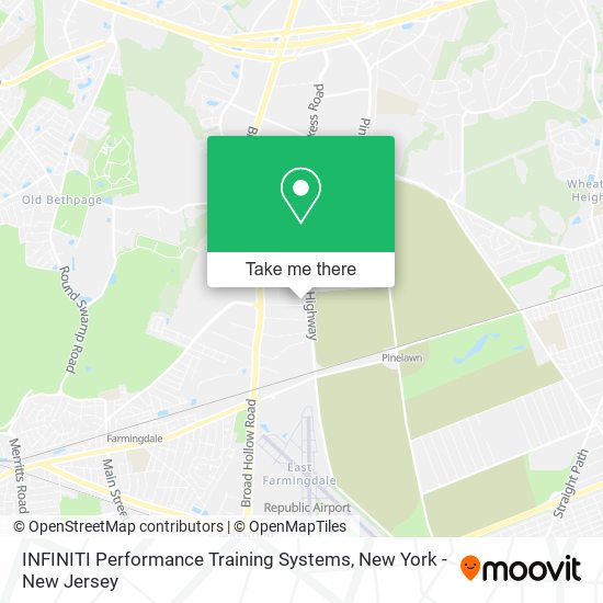 INFINITI Performance Training Systems map