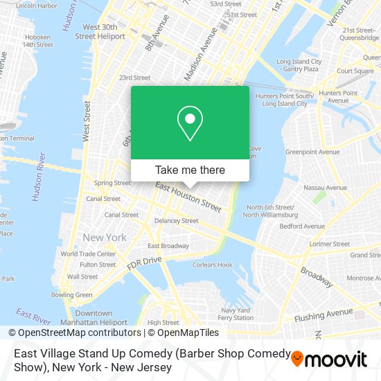 East Village Stand Up Comedy (Barber Shop Comedy Show) map