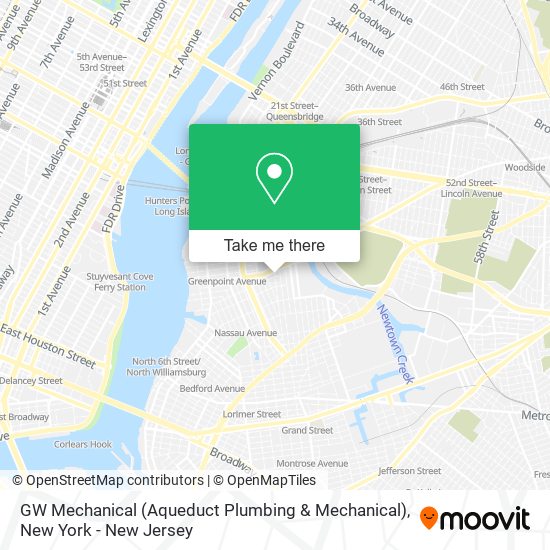 GW Mechanical (Aqueduct Plumbing & Mechanical) map