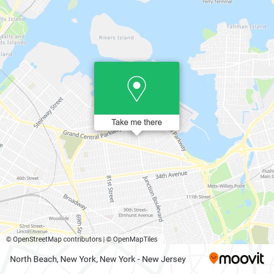 North Beach, New York map