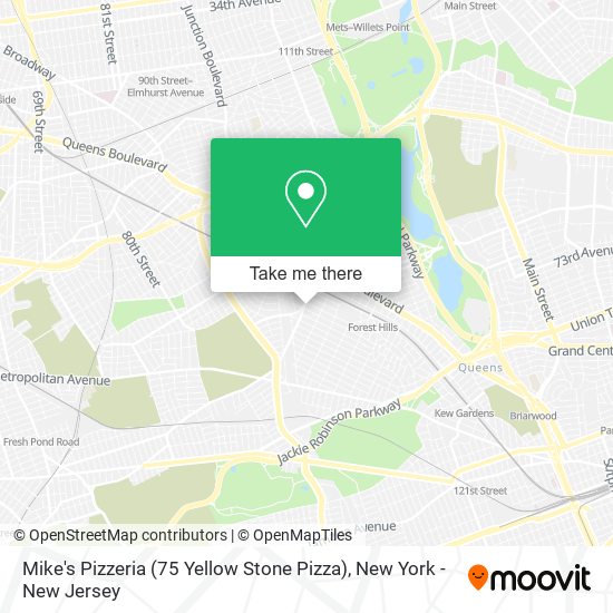 Mike's Pizzeria (75 Yellow Stone Pizza) map