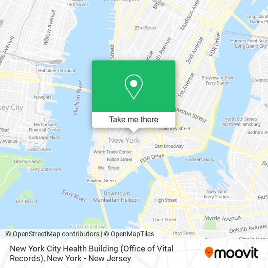 New York City Health Building (Office of Vital Records) map