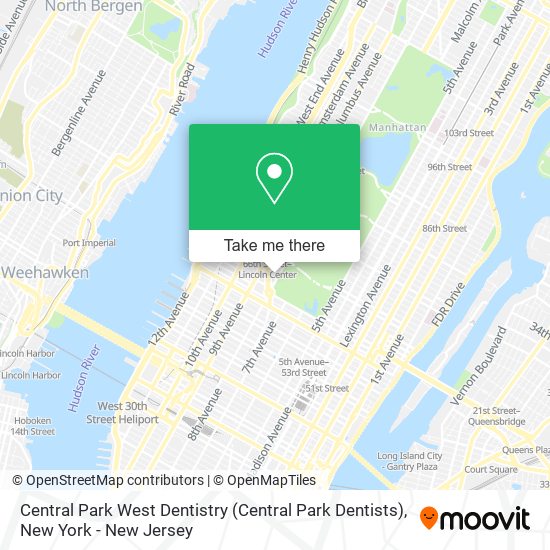 Central Park West Dentistry (Central Park Dentists) map