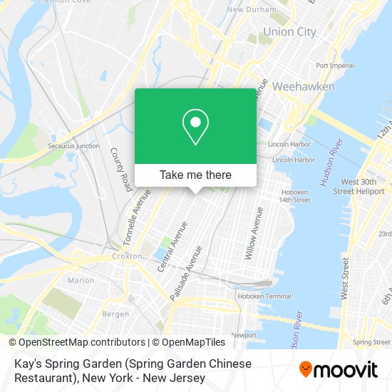 Mapa de Kay's Spring Garden (Spring Garden Chinese Restaurant)