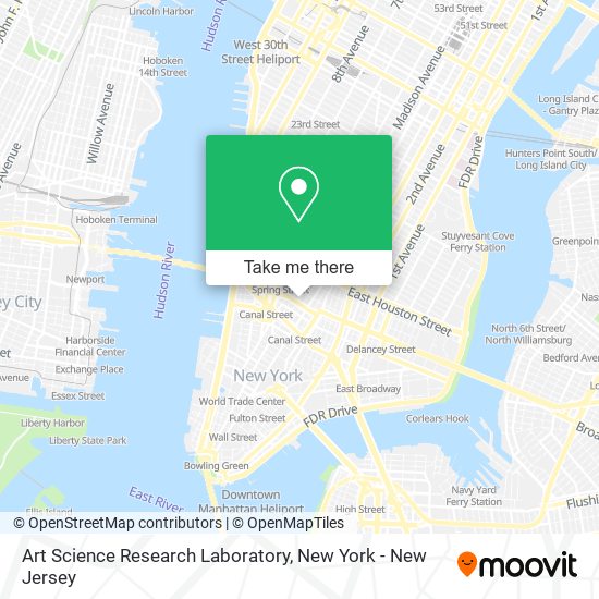 Mapa de Art Science Research Laboratory