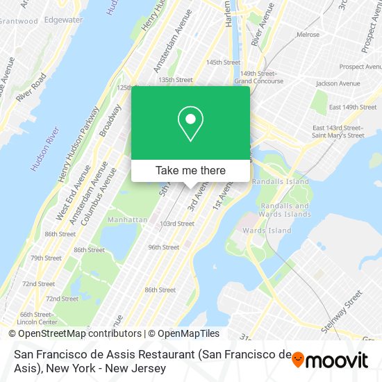 Mapa de San Francisco de Assis Restaurant (San Francisco de Asis)