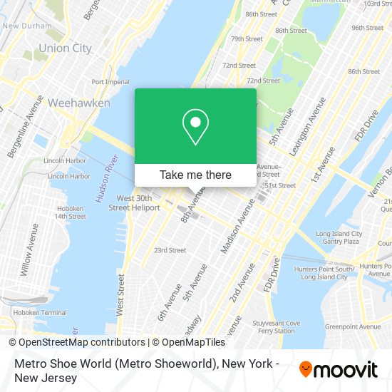 Mapa de Metro Shoe World (Metro Shoeworld)