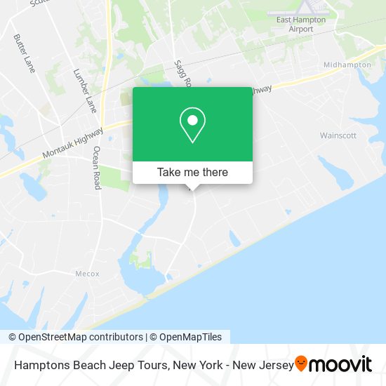 Hamptons Beach Jeep Tours map